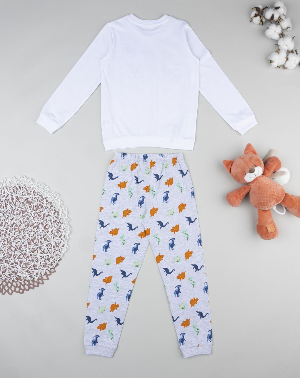 Pigiama lungo due pezzi bimbo dino