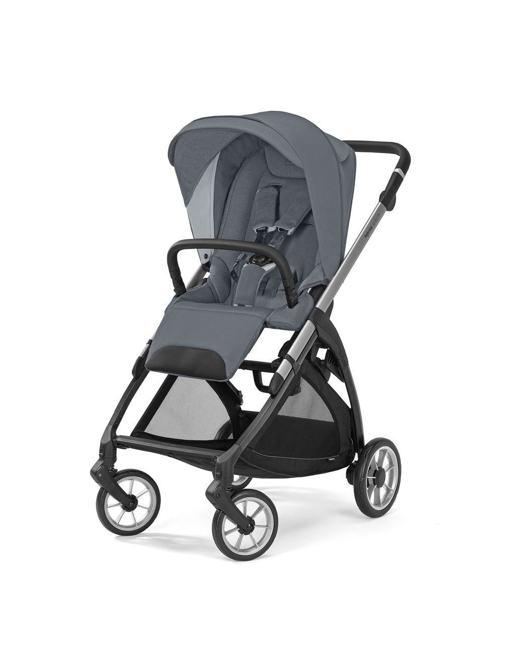 Passeggino electa telaio silver black colore union grey - inglesina