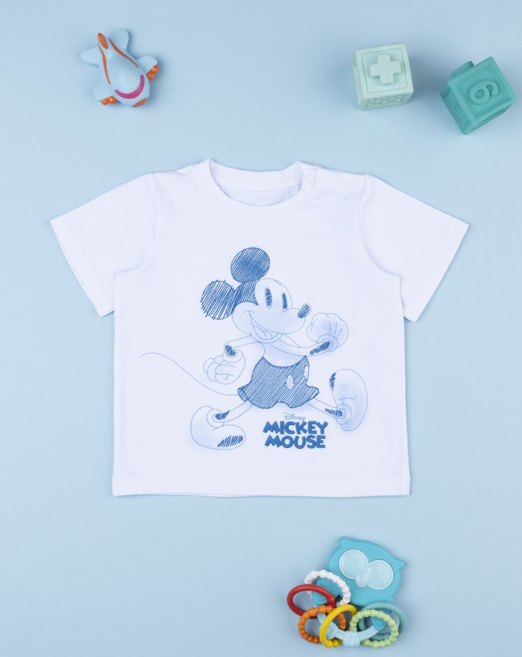 T-shirt bimbo ricamo mickey mouse