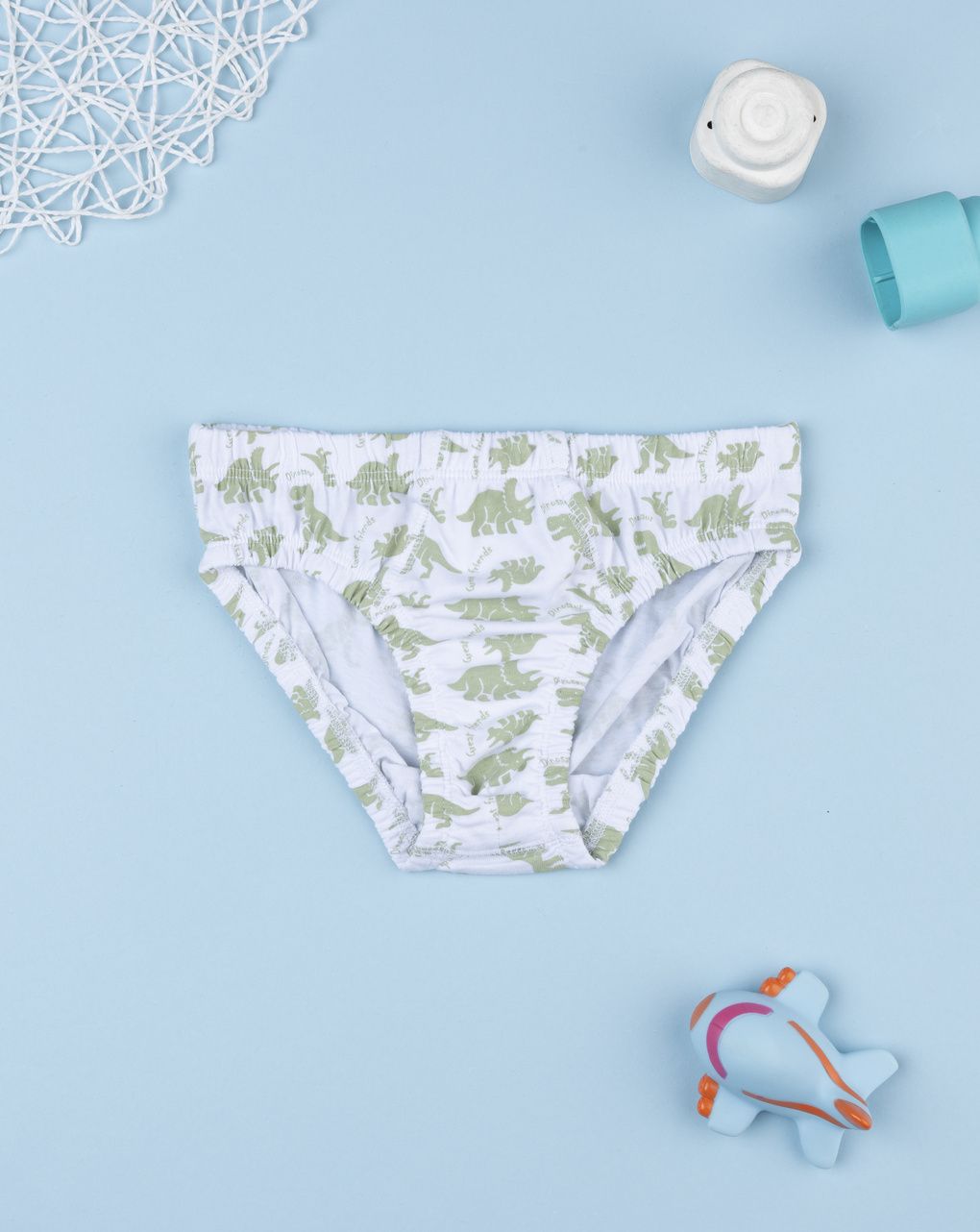Slip bambino bianco dinosauri