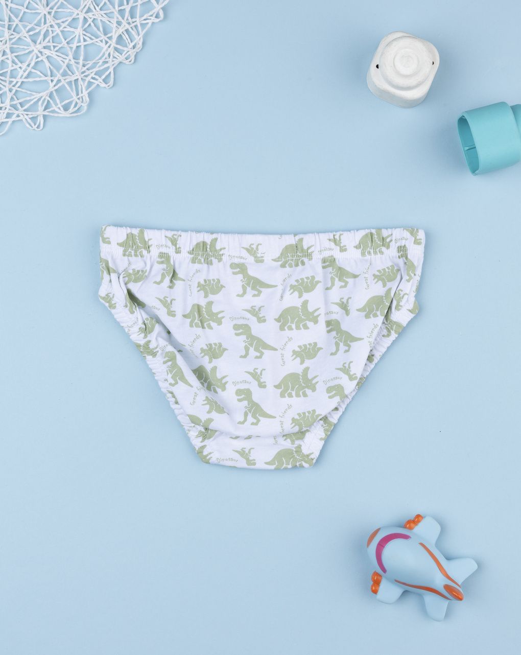 Slip bambino bianco dinosauri