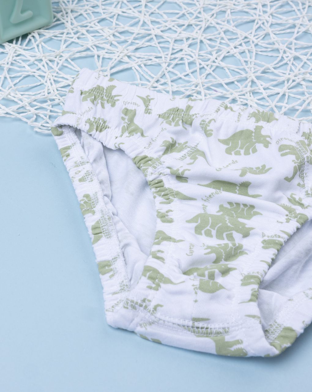 Slip bambino bianco dinosauri