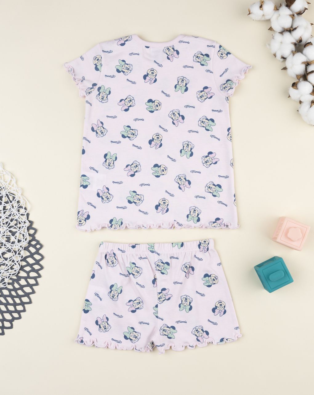 Pigiama corto bimba minnie allover