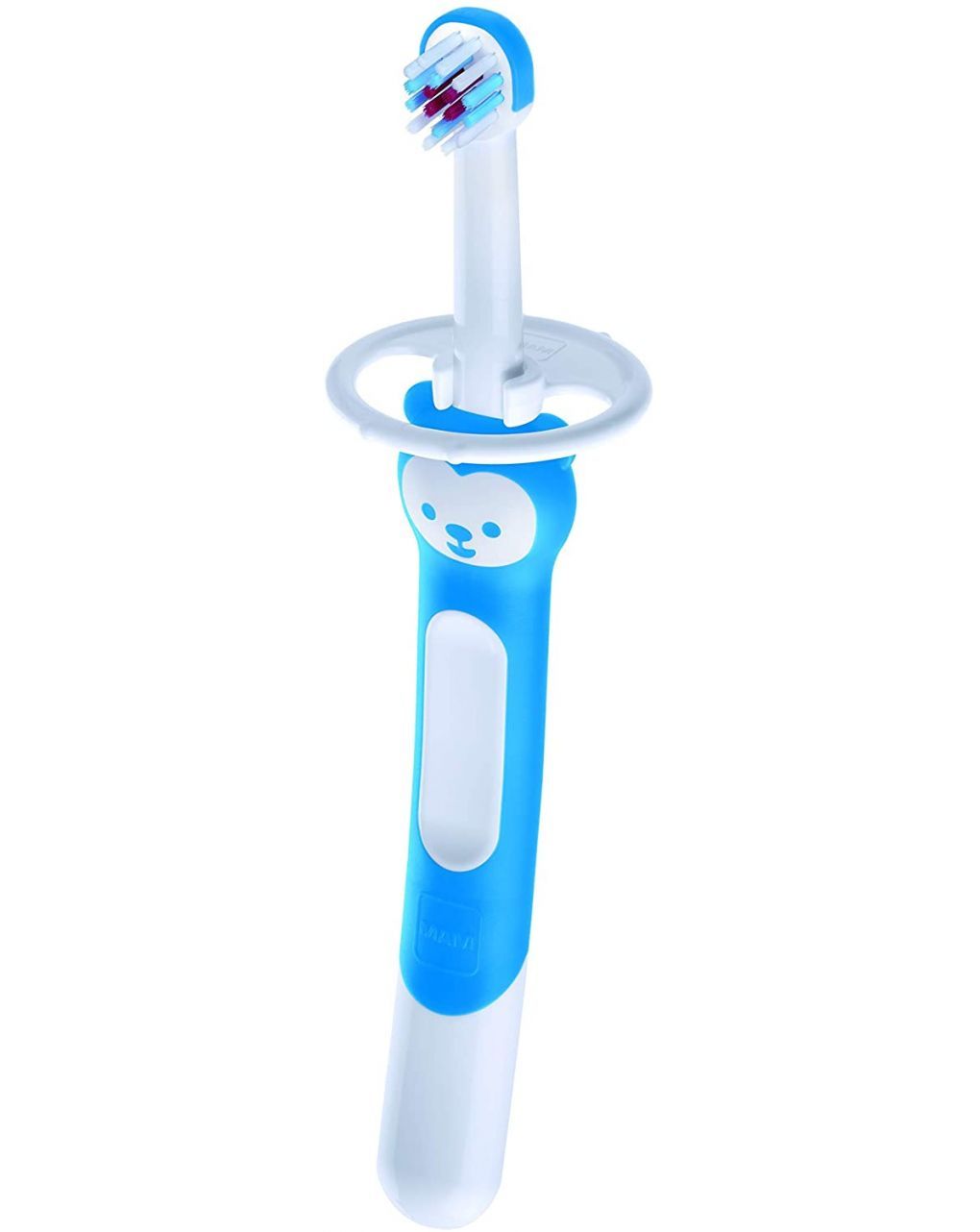 Set spazzolini denti bambini con manico lungo, da 5+ mesi, azzurro