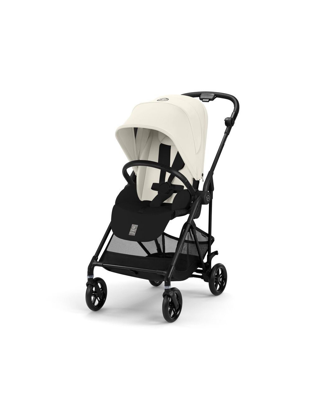 Passeggino melio carbon b/canvas white-light beige - cybex