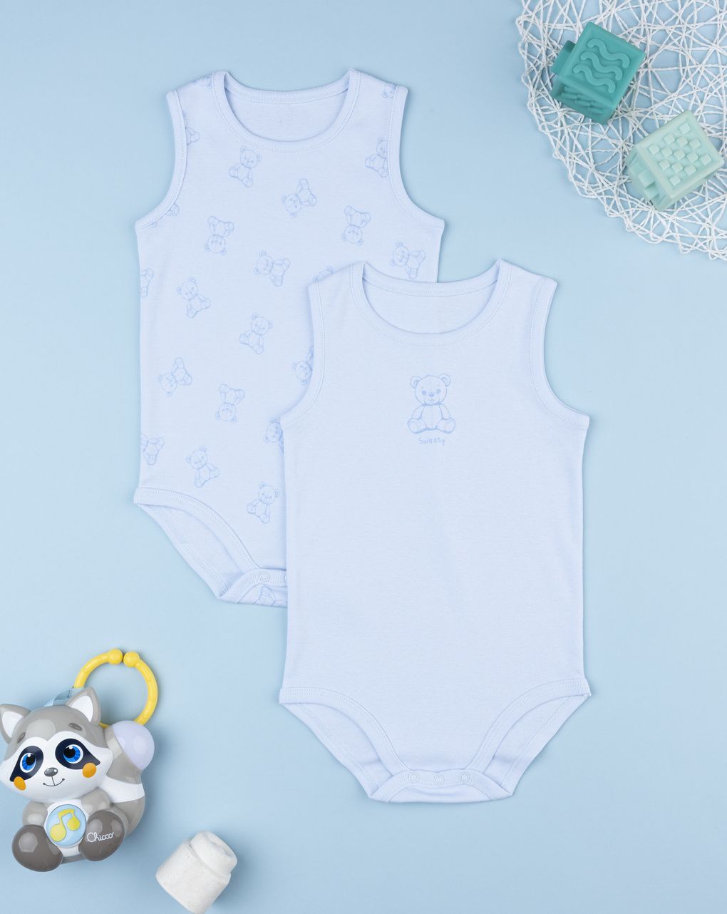 Pack 2 body bimbo azzurri teddy