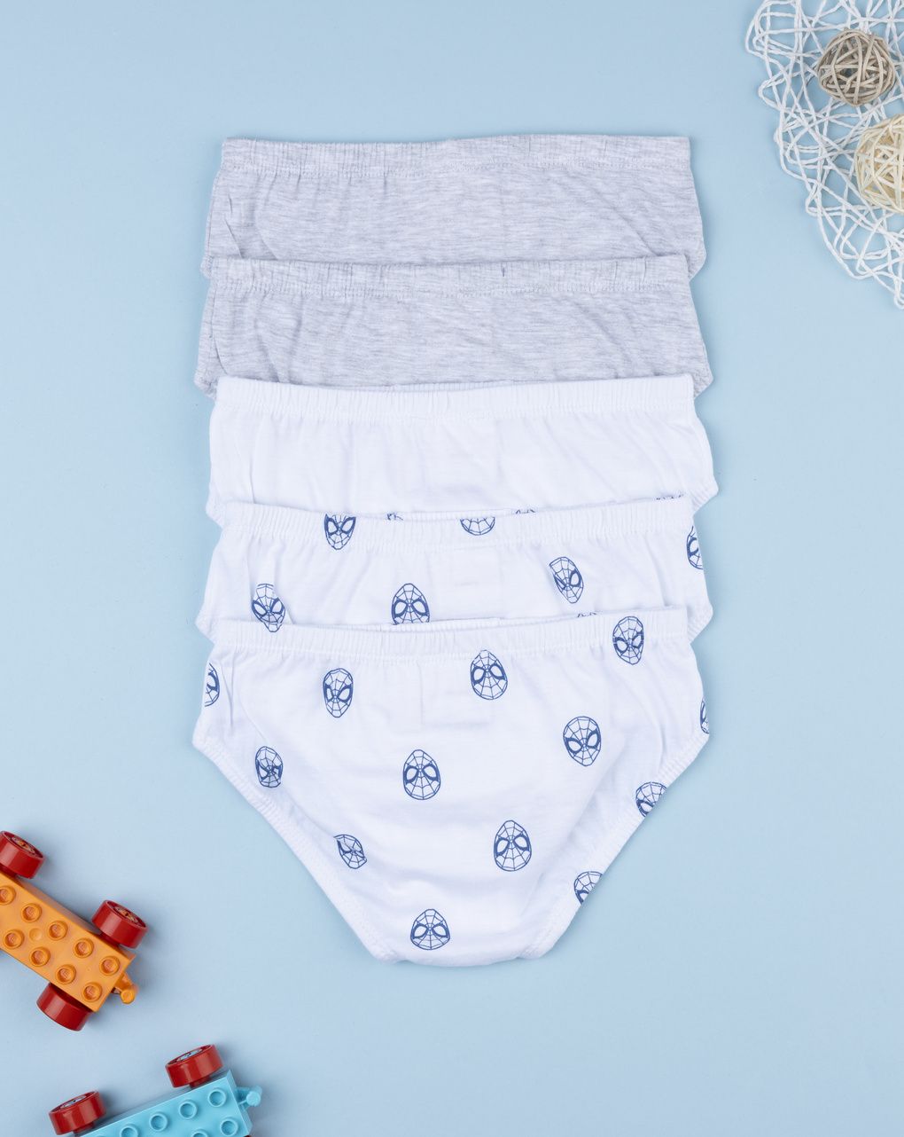Pack 5 slip bambino spiderman