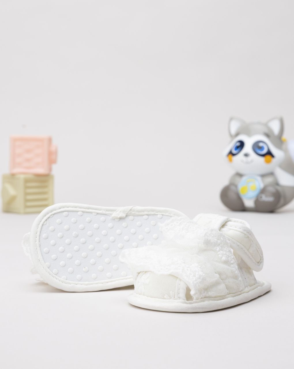 Sandaletto bimba pizzo bianco