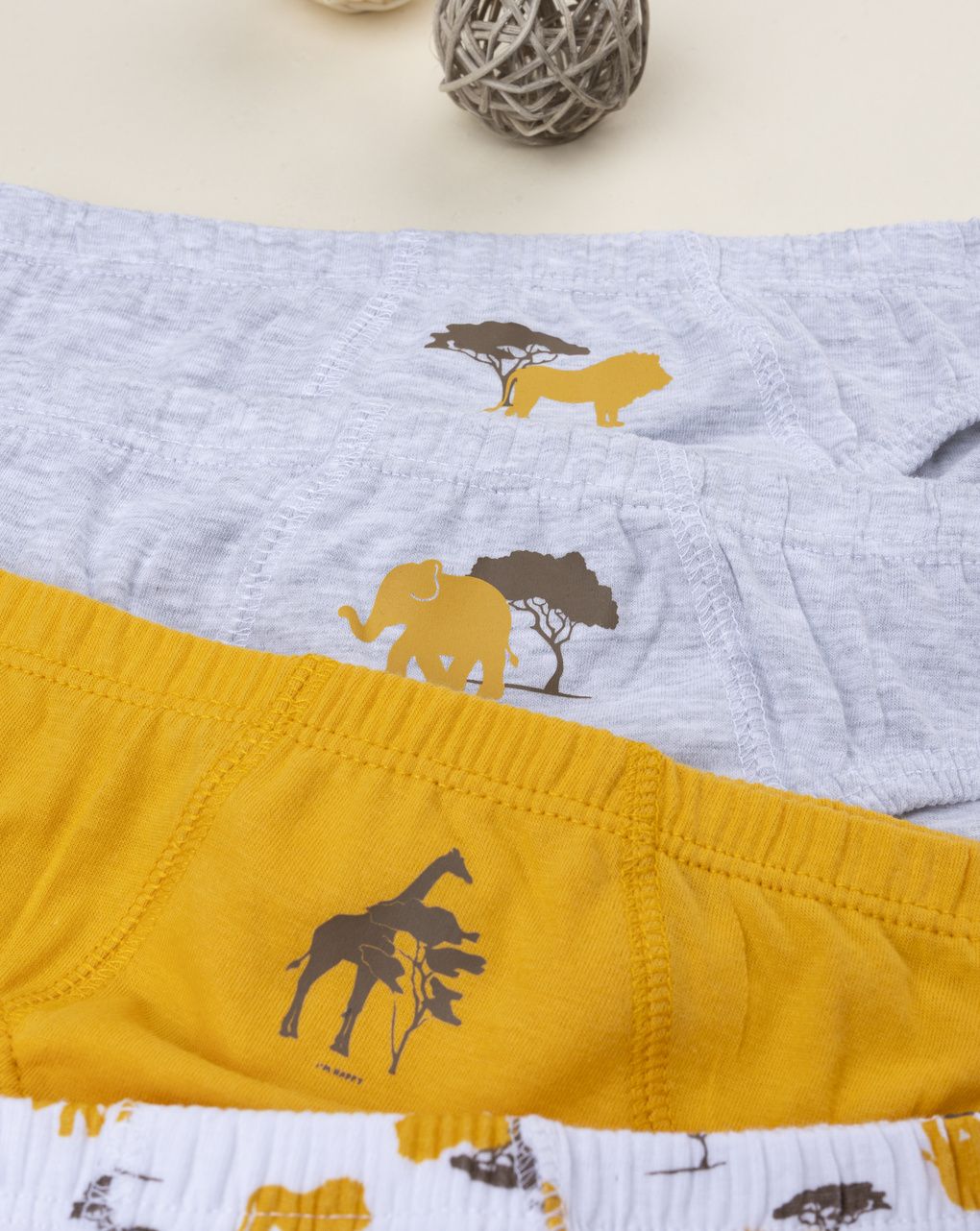 Pack 5 slip bimbo vari colori savana