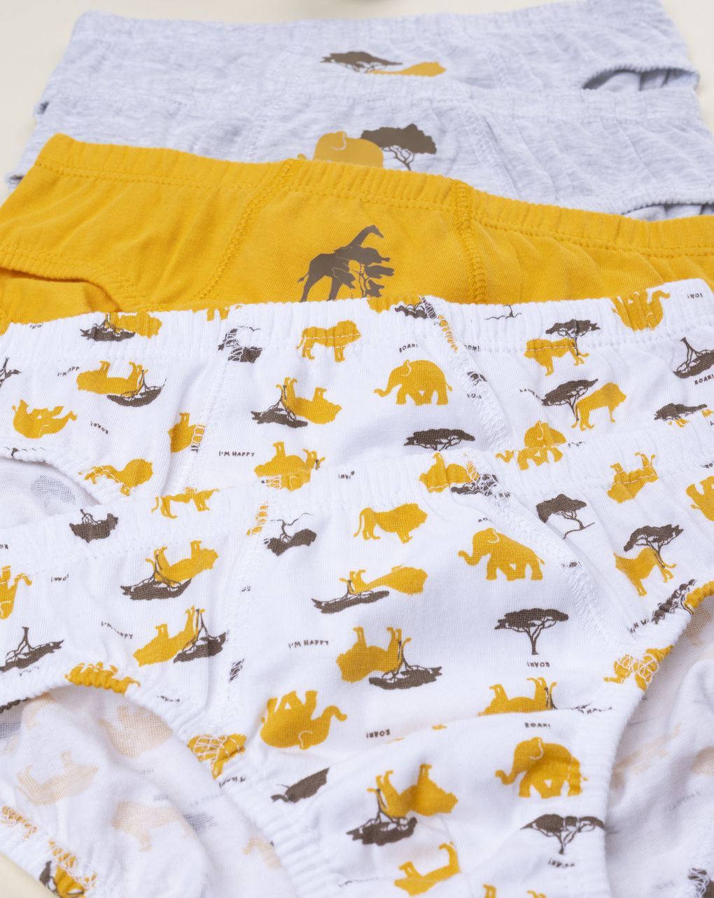 Pack 5 slip bimbo vari colori savana