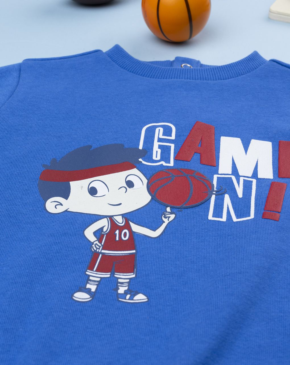 Completo jogging bimbo grigio/blu