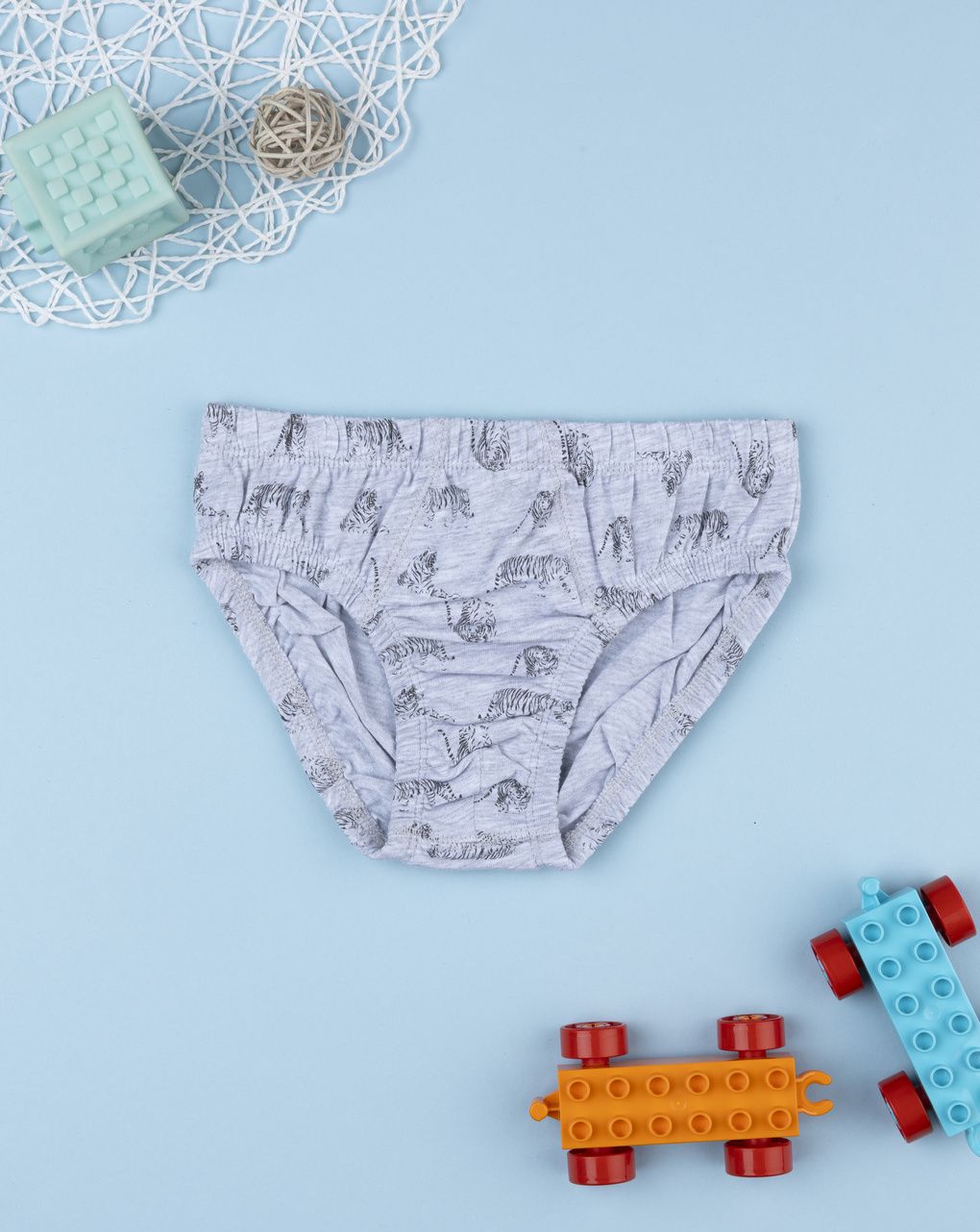 Slip bambino grigio tigri
