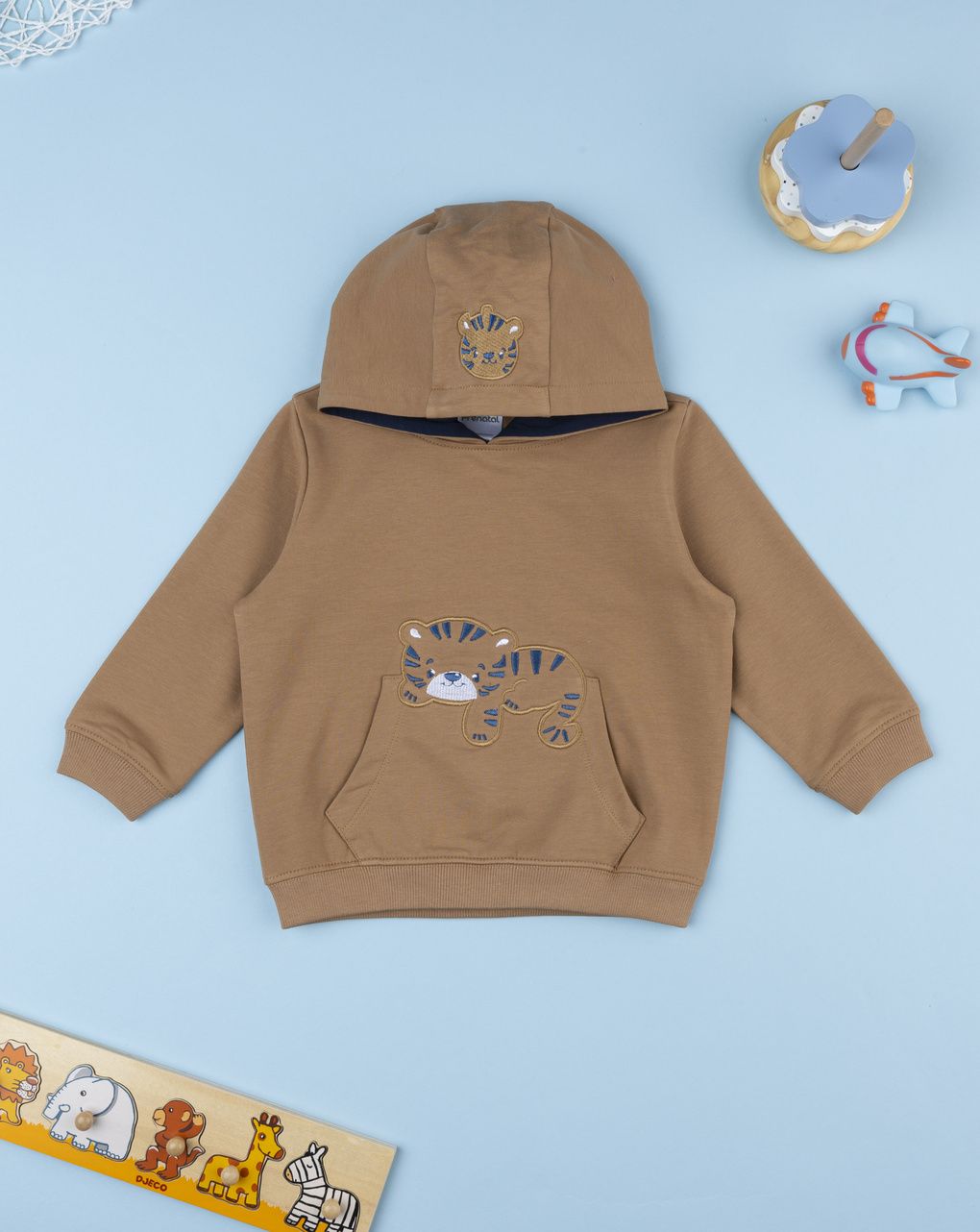 Felpa bimbo marrone tigre
