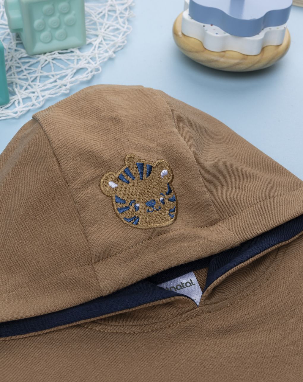 Felpa bimbo marrone tigre