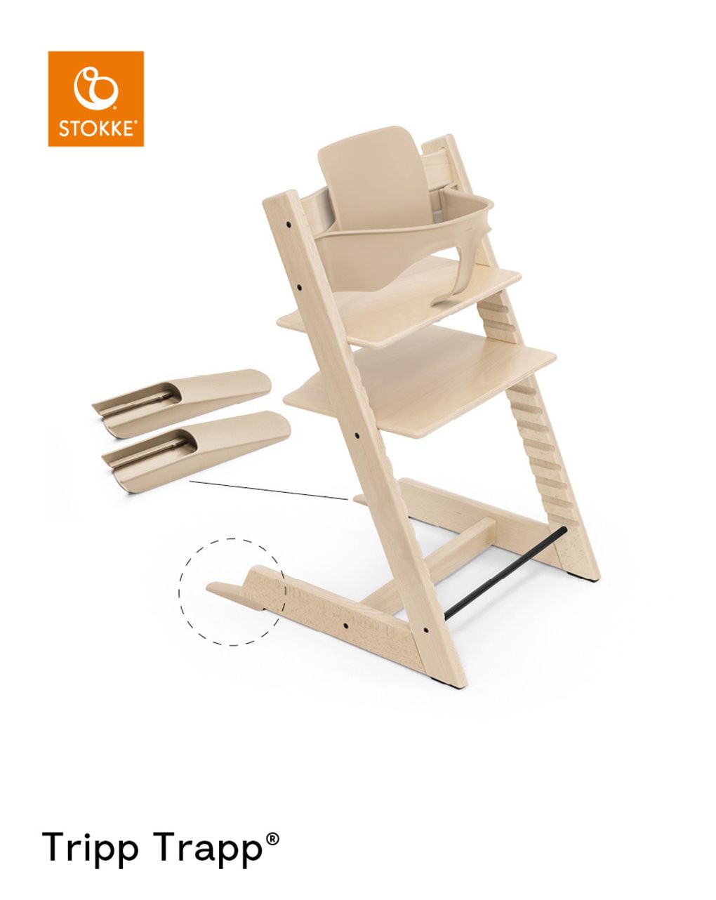 Tripp trapp® baby set² natural - stokke
