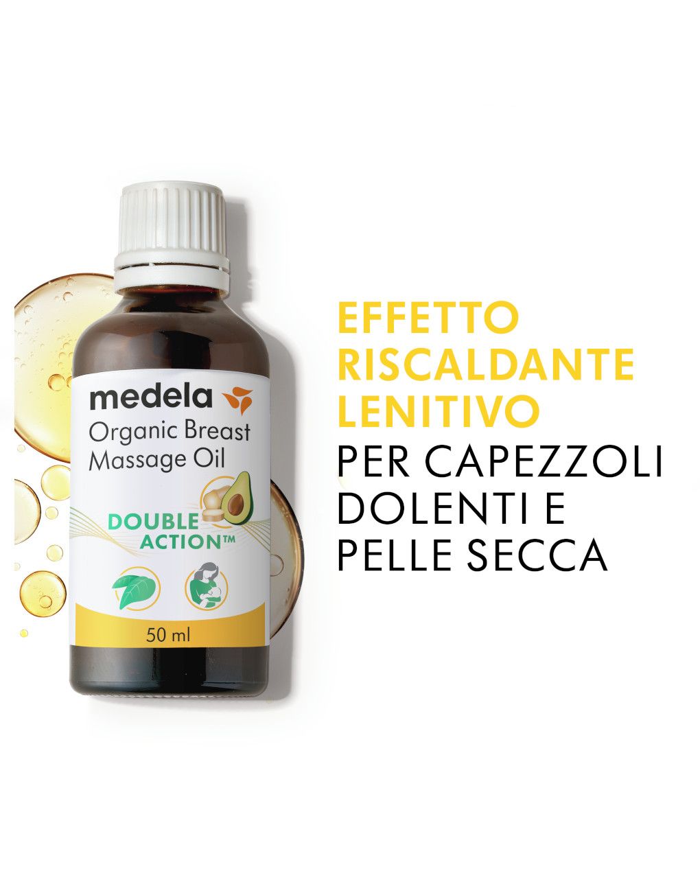 Olio bio per massaggio seno 50 ml - medela
