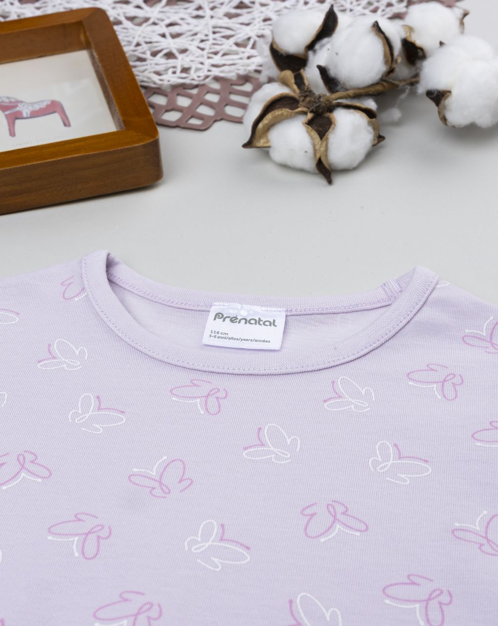 Pigiama due pezzi lilla bimba farfalline