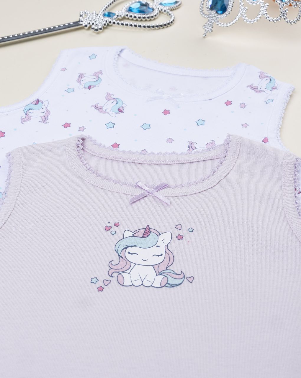 Pack 2 body bimba unicorni lilla/bianco