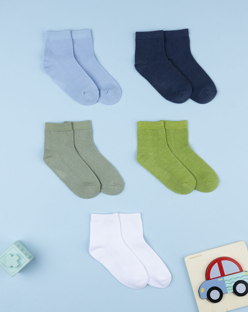 Pack 5 calze bimbo vari colori