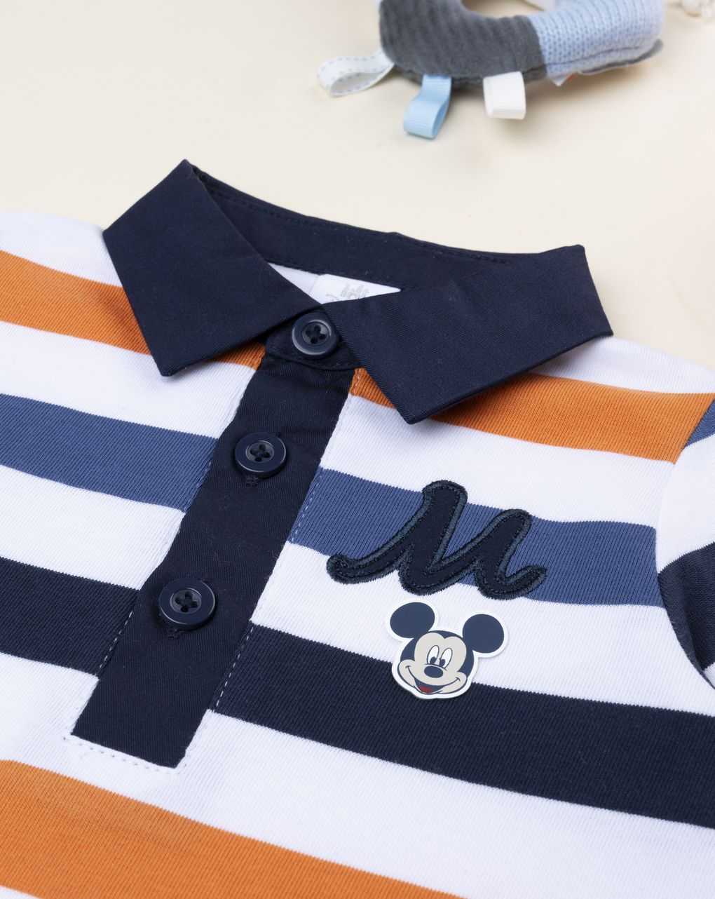 Polo bimbo mickey mouse rigata