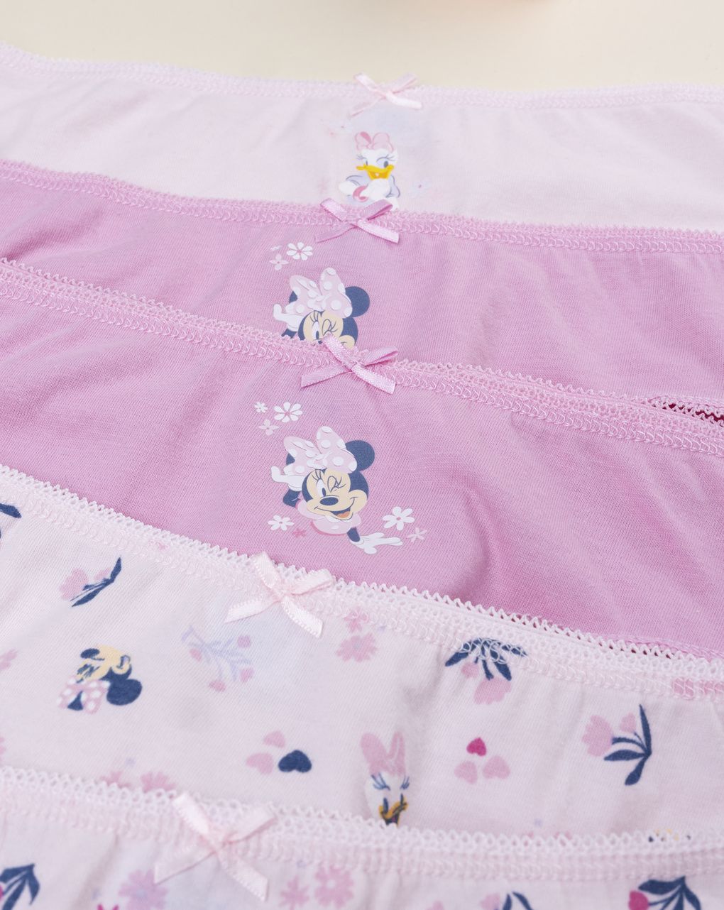 Pack 5 slip cambina rosa disney