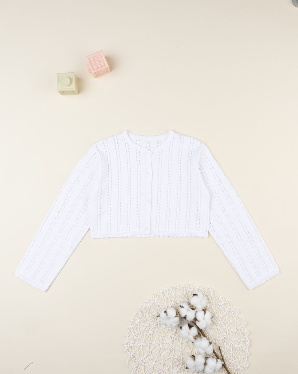 Maglione tricot bimba bianco