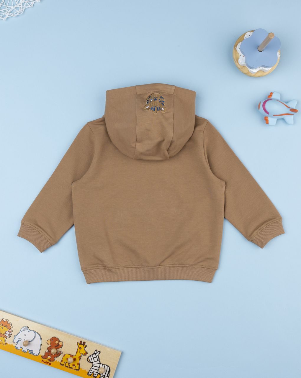 Felpa bimbo marrone tigre