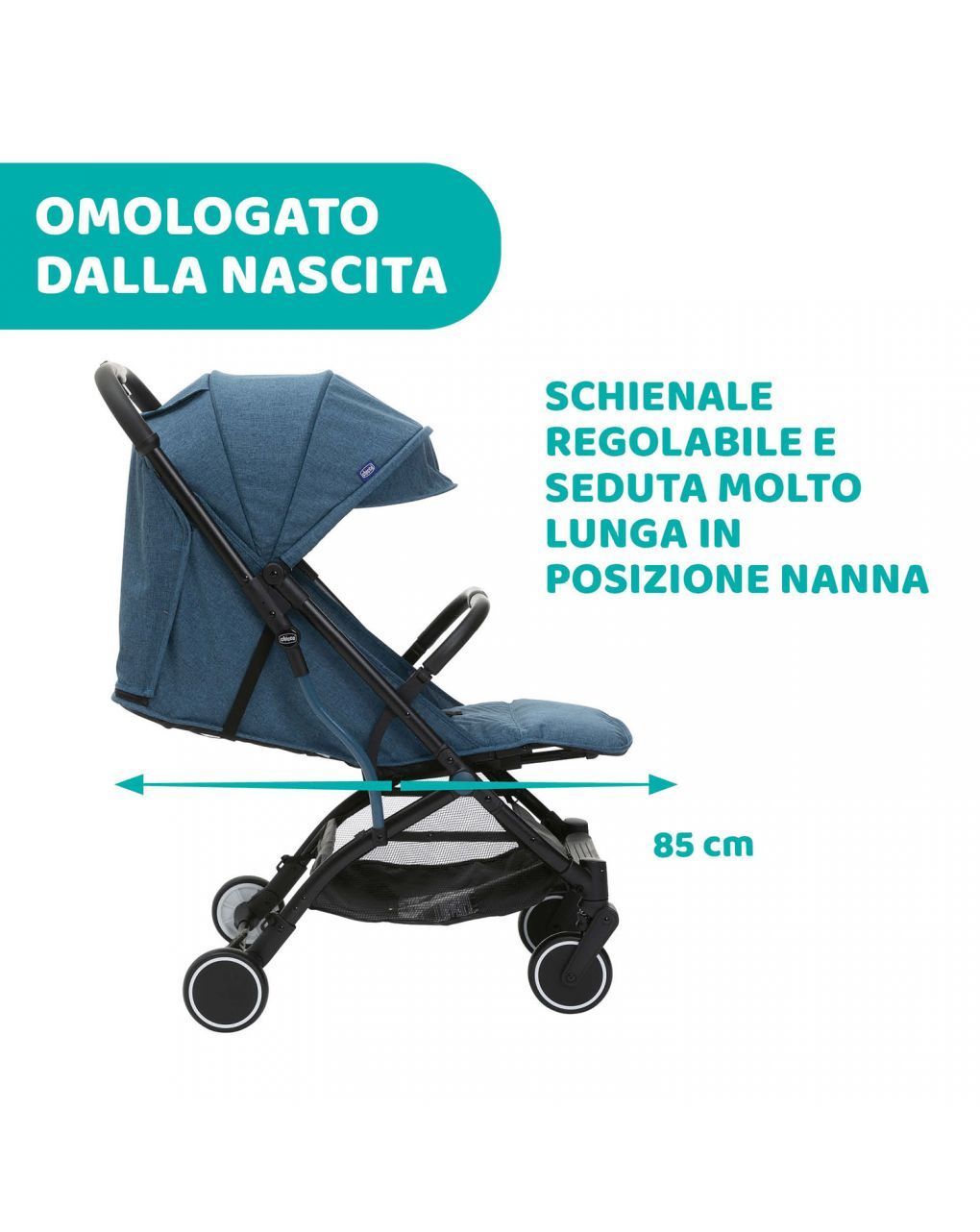 Passeggino trolley me calypso blue - chicco