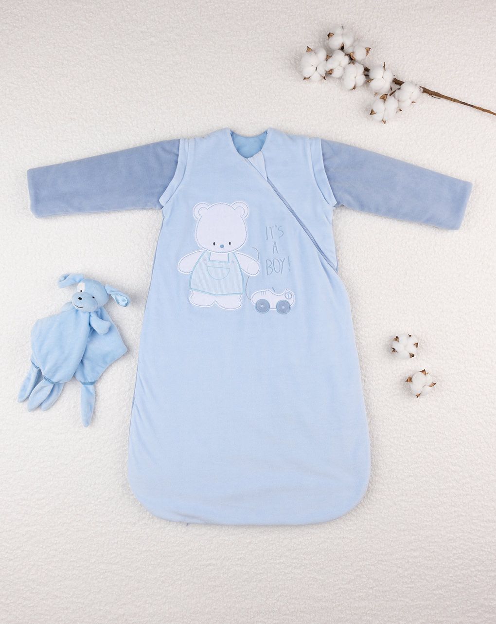 Sacco nanna neonato maniche removibili - tog 3,5