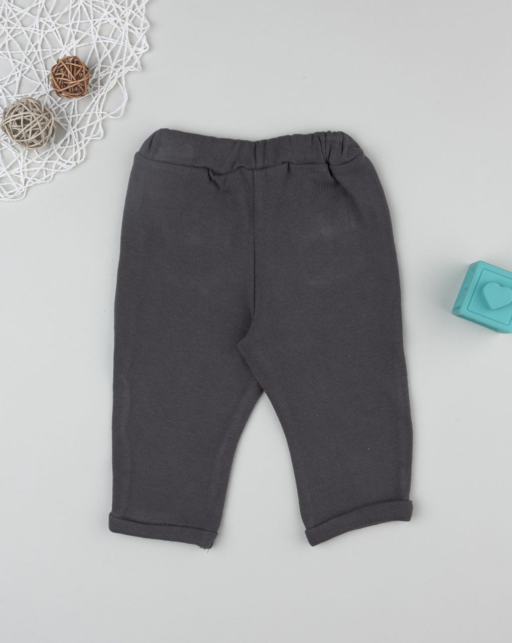 Pantalone bimba grigio con taschine