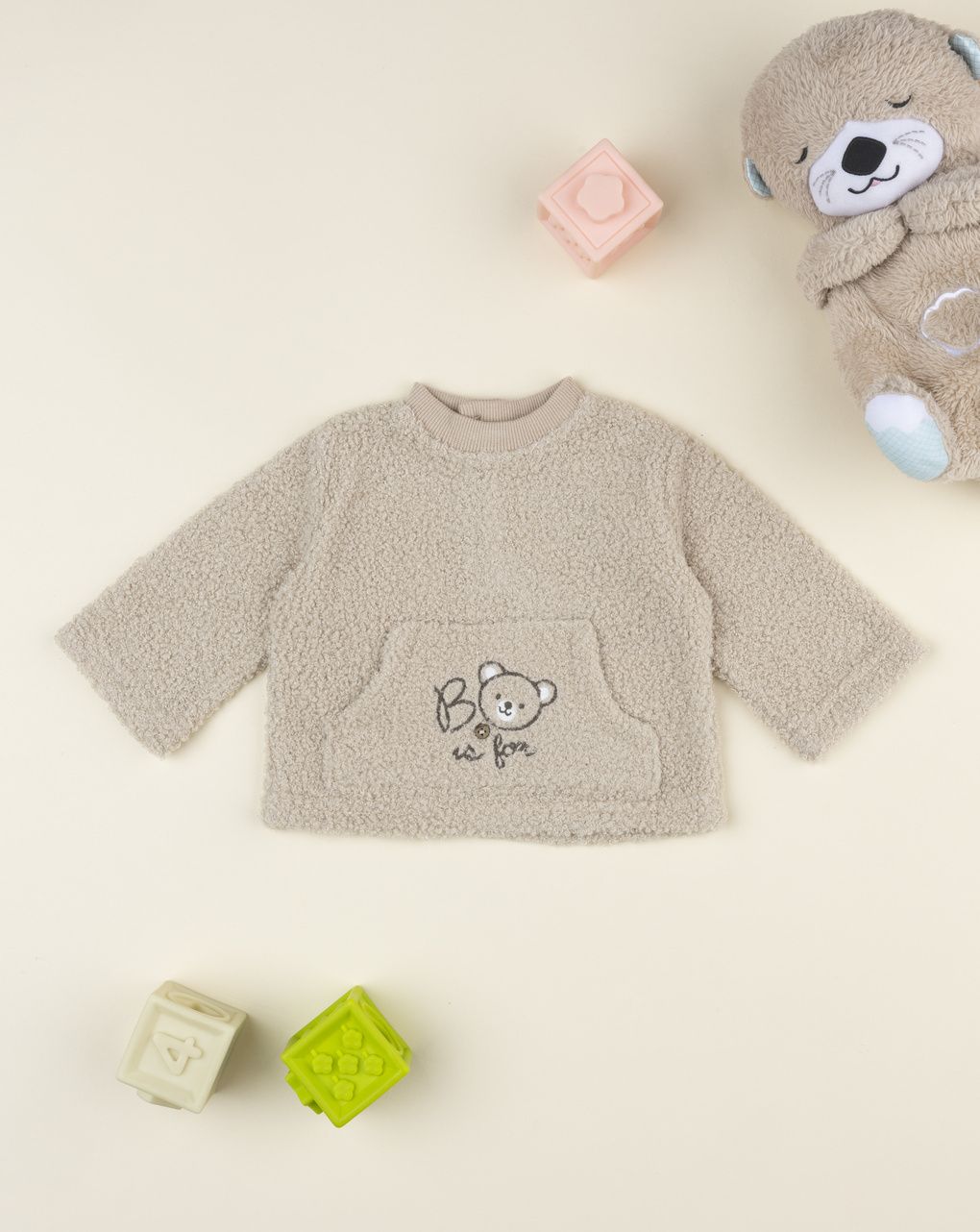 Maglia neonato effetto peluches