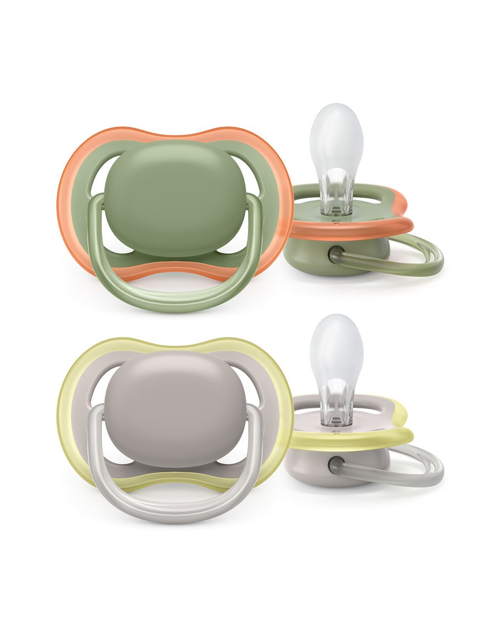 2 ciucci ultra air 6-18 mesi colore verde/grigio - philips avent