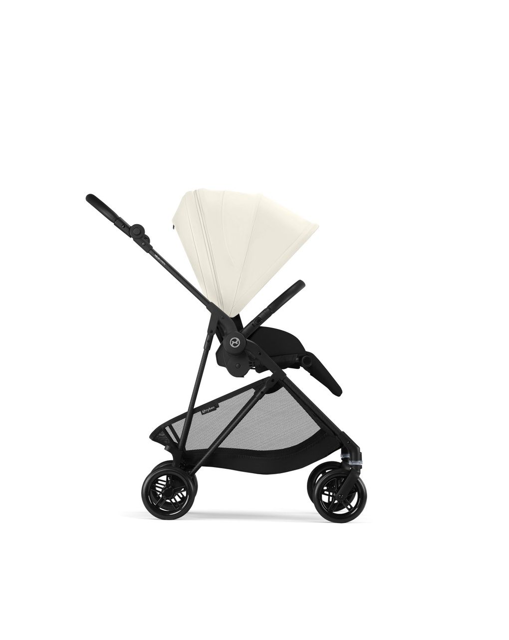 Passeggino melio carbon b/canvas white-light beige - cybex