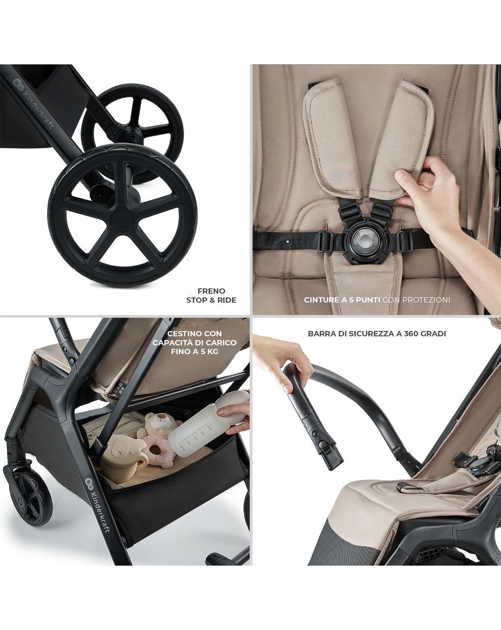 Passeggino leggero loom linen beige - kinderkraft
