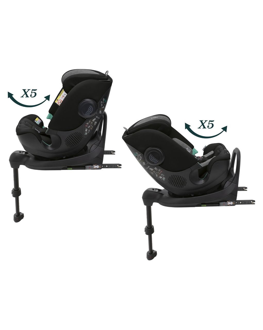 Seggiolino fulseat 360 black satin 61-150cm - chicco