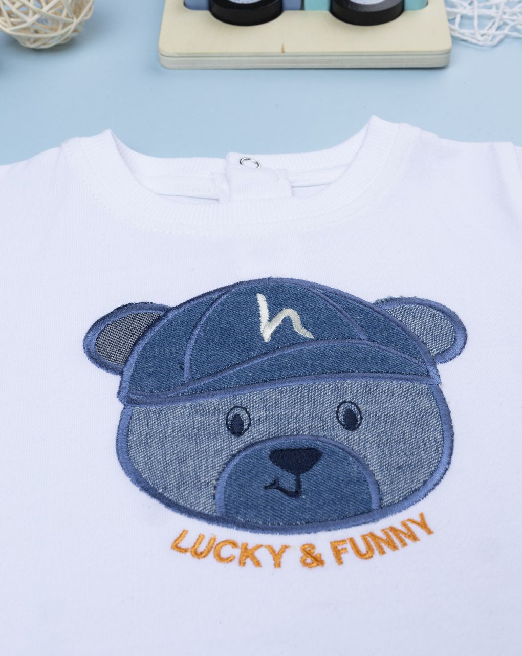 Completo 3 pezzi bimbo denim