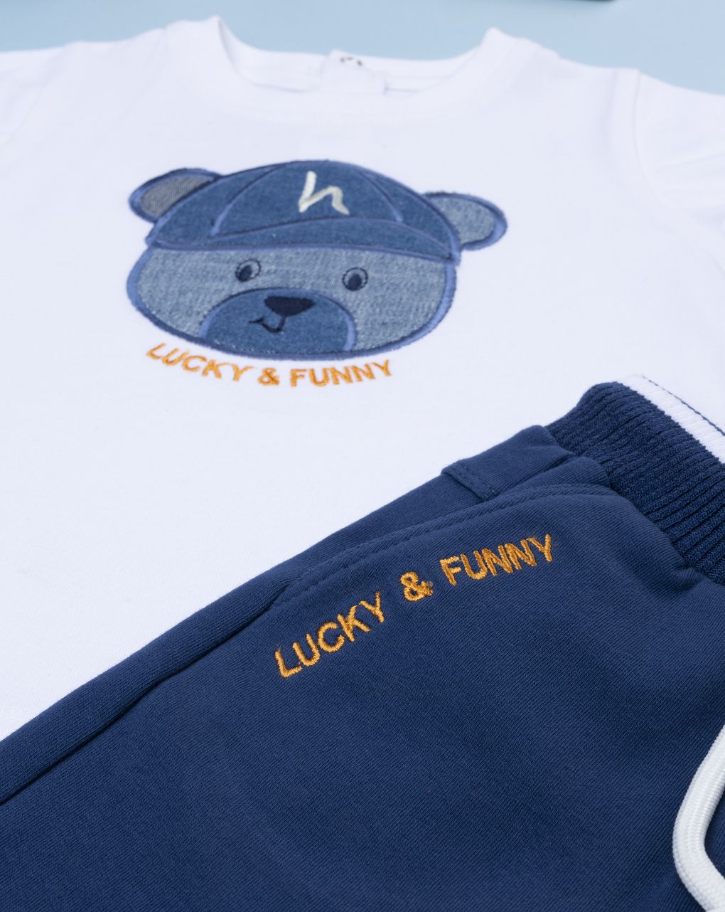 Completo 3 pezzi bimbo denim