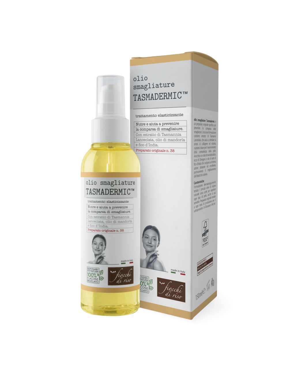 Olio smagliature tasmadermico | 150ml - fiocchi di riso