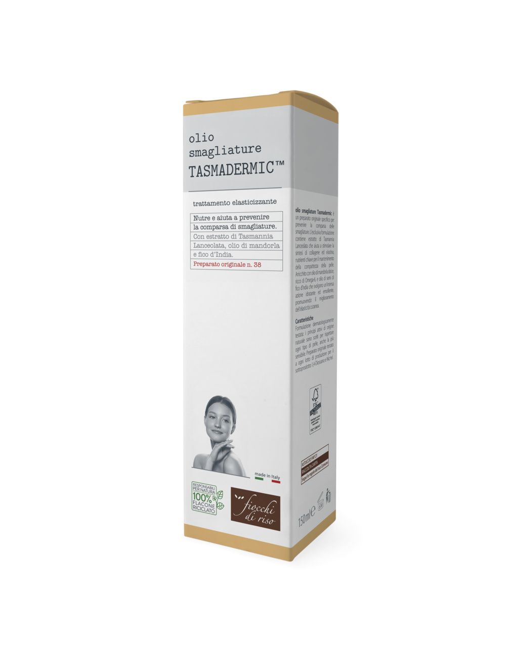 Olio smagliature tasmadermico | 150ml - fiocchi di riso