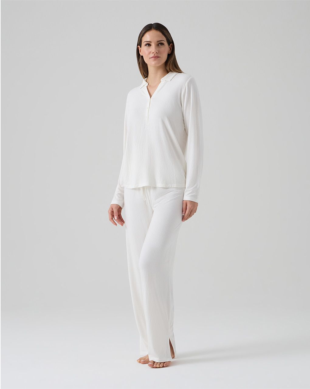 Pigiama allattamento costina verde