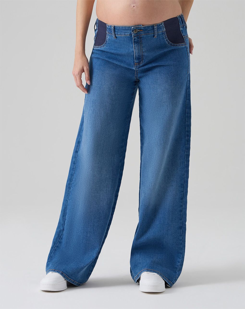 Pantapalazzo premaman denim chiaro