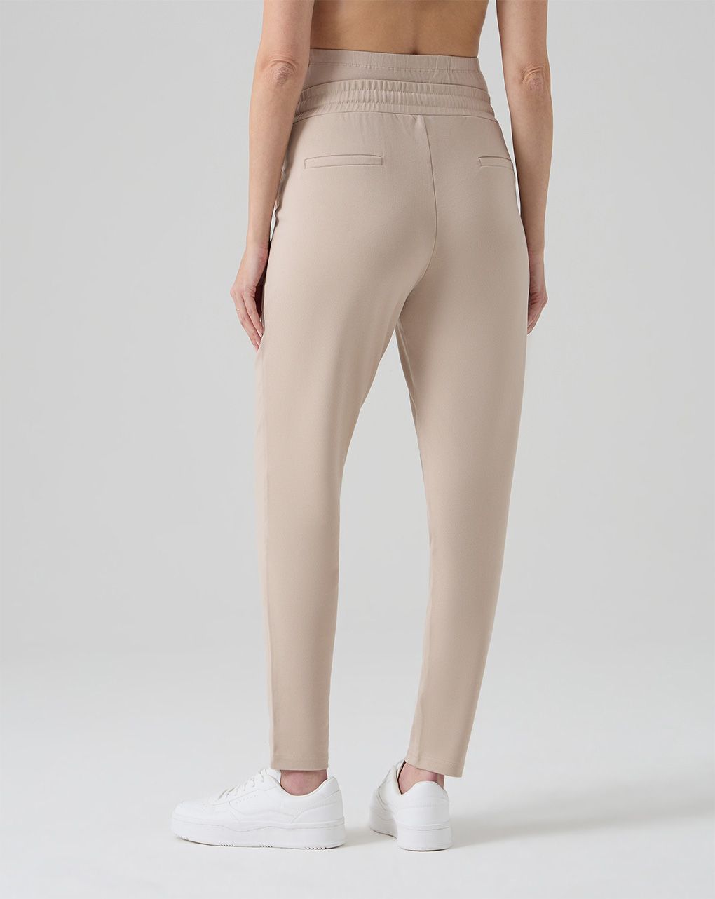 Pantaloni premaman jogger beige punto milano