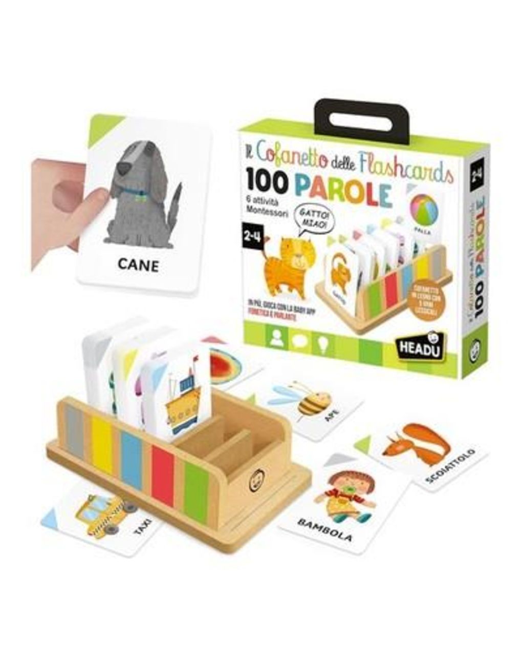 Cofanetto flashcards 100 parole – 2+  – headu