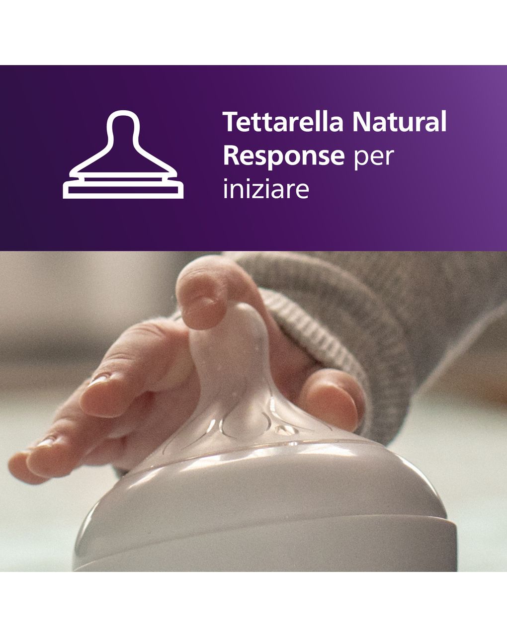 Bicchiere evolutivo natural response 125 ml, con tettarella flusso 5 (extra-veloce). età consigliata: 6m+. tazza biberon 1 pz - philips avent