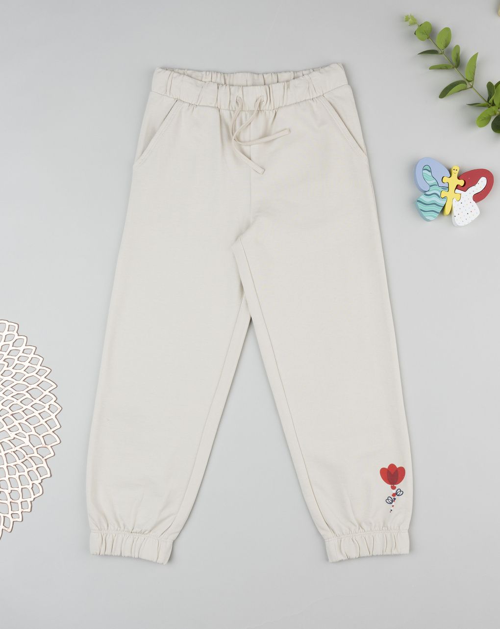 Pantalone leggero bimba beige