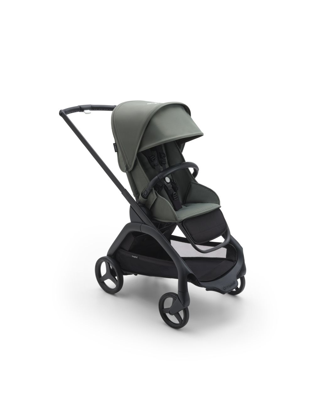 Passeggino dragonfly telaio black con seduta e cappottina forest green - bugaboo