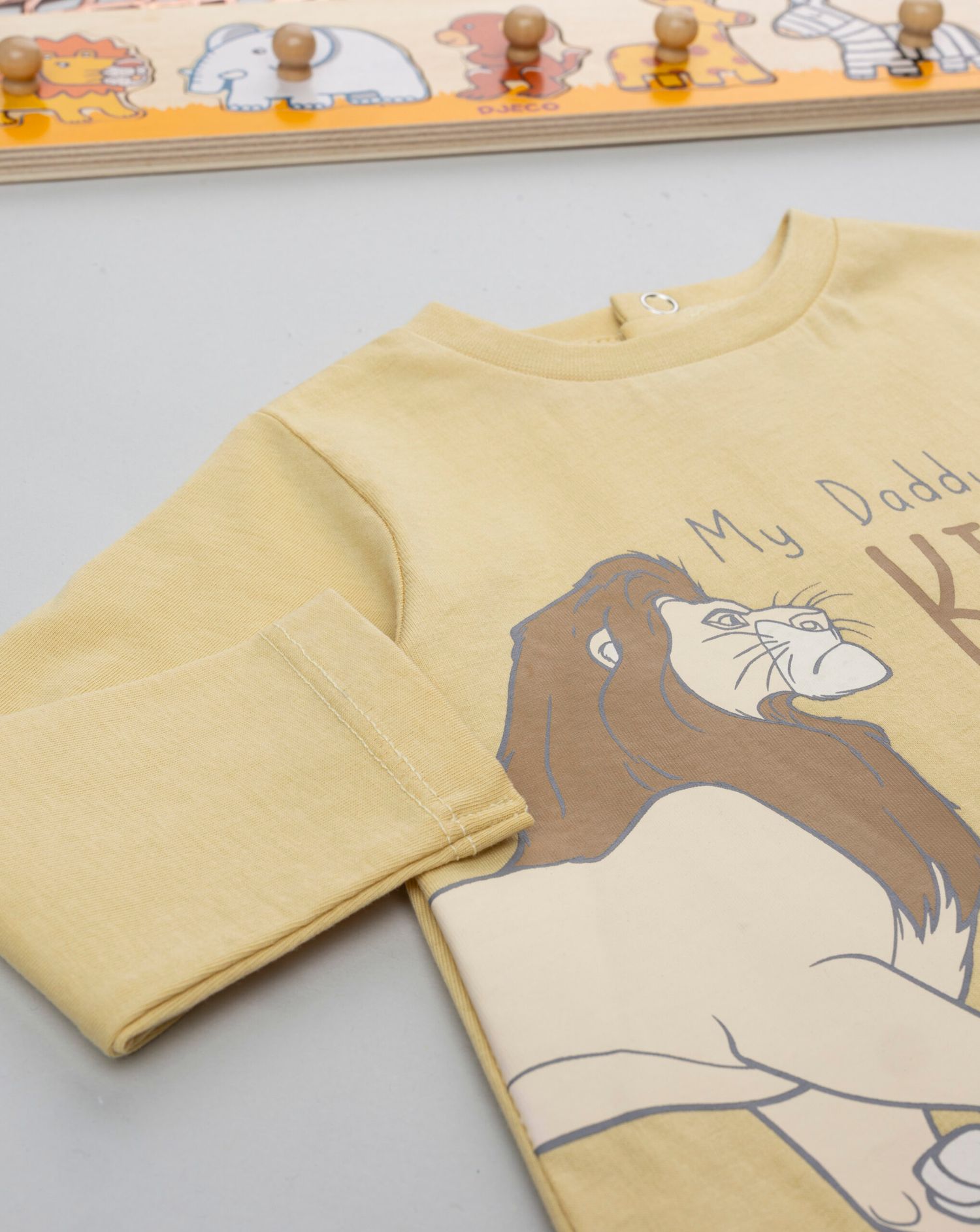 Tutina neonato re leone gialla