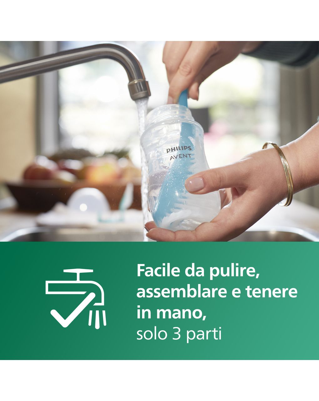 Biberon natural response in vetro 240 ml, con tettarella flusso 3 (medio). età consigliata: 3-6m. biberon 1 pz: scy933/01 - philips avent
