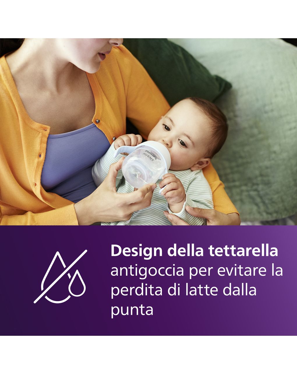 Bicchiere evolutivo natural response 125 ml, con tettarella flusso 5 (extra-veloce). età consigliata: 6m+. tazza biberon 1 pz - philips avent