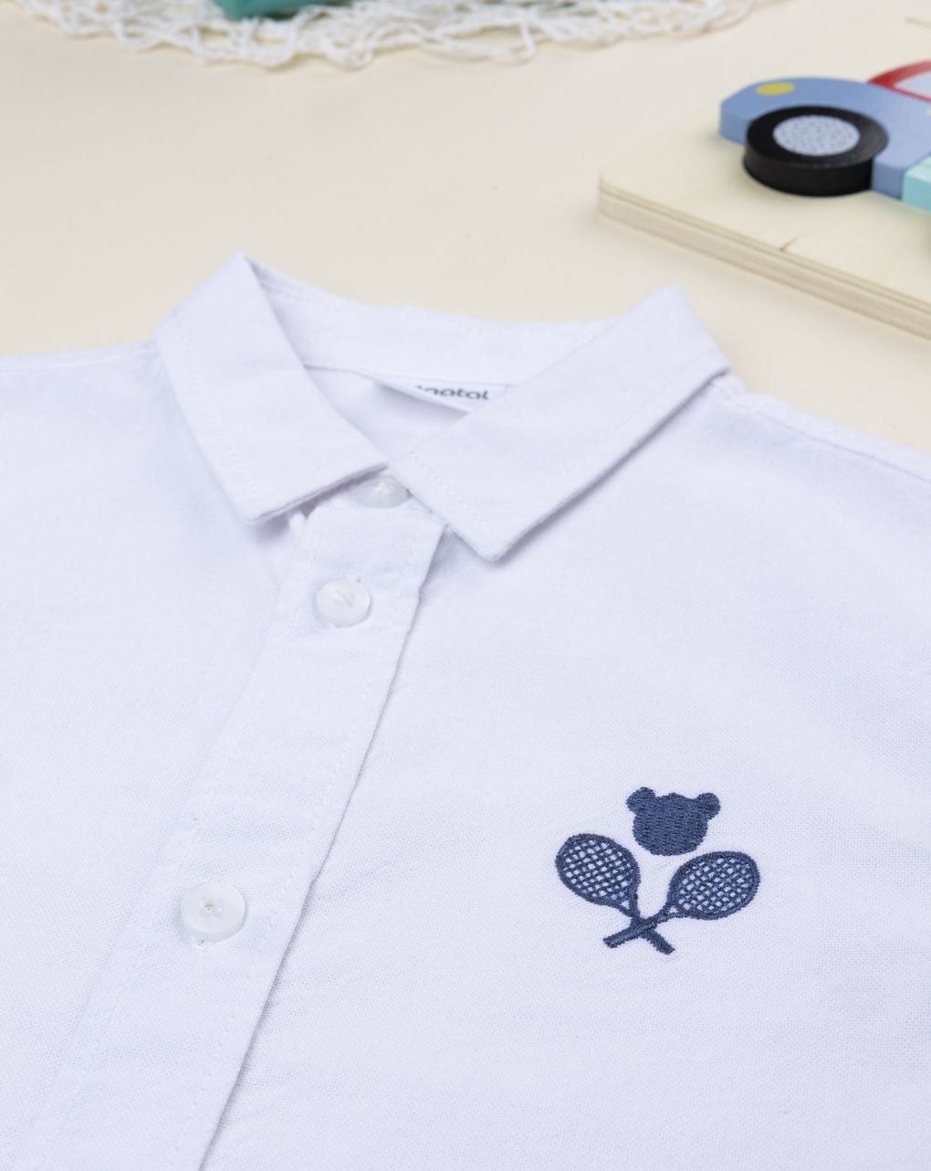 Camicia bianca bimbo ricamo